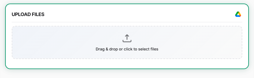 Drag and drop upload