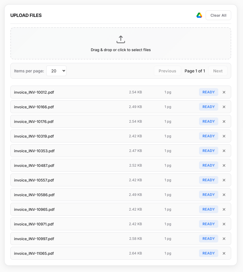 Batch file processing